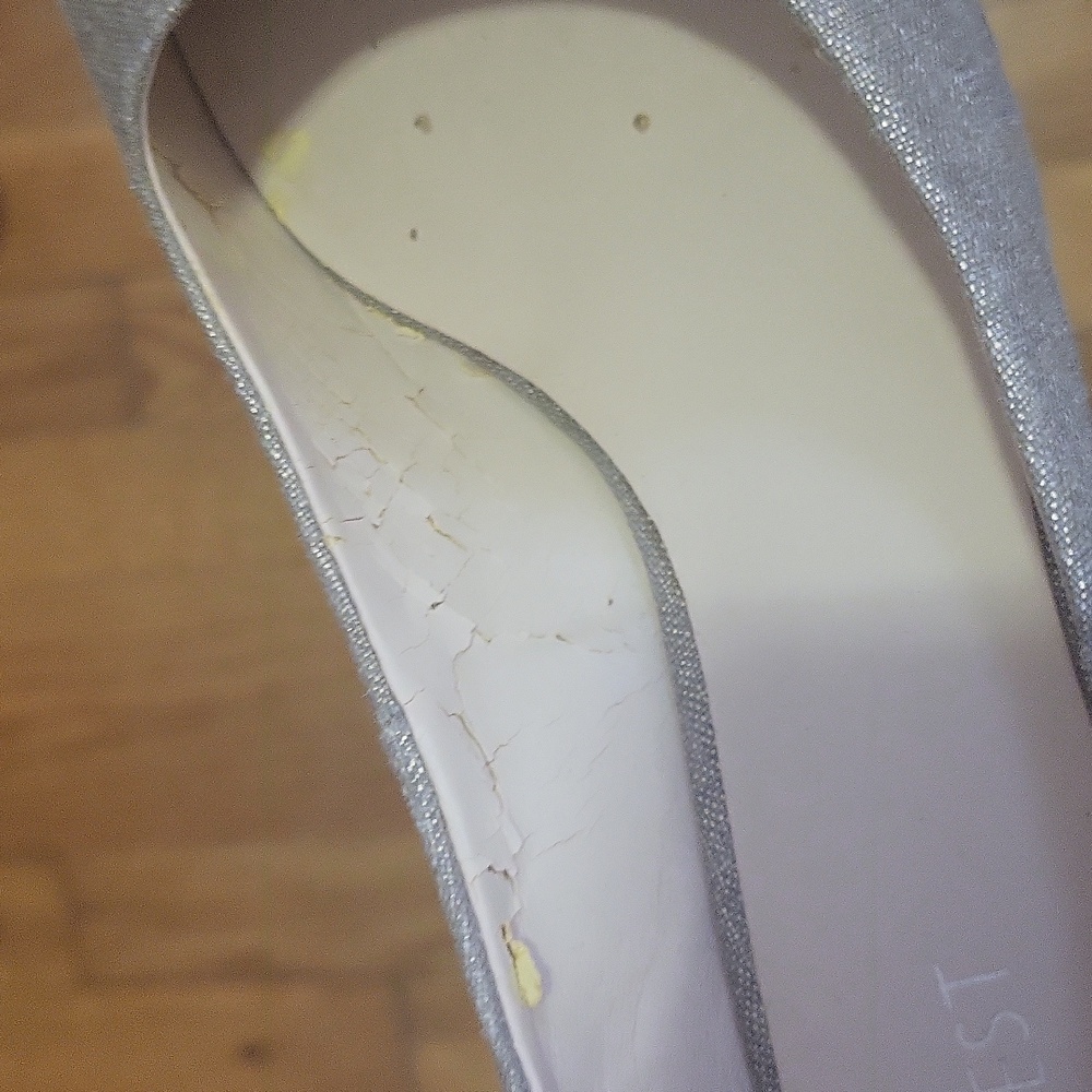 Nine West Gold Linen- Like Fabric Heels with Sophisticated Metallic Finish - Picture 6 of 11
